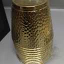 Hammered Plastic Party Cups 9oz, BPA-Free Leakproof Disposable Cups, Premium Elegant Drinkware for Weddings Birthdays Holidays Gatherings (Gold - 200 Pack), Large 