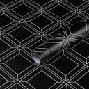 Heroad Peel and Stick Wallpaper Black and White Contact Paper Black Geometric Modern Wall Paper for Nursery Room Bedroom Bathroom Cabinets Vinyl Roll Self-Adhesive Waterproof 17.3 x 197
