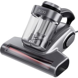 JIGOO Bed Vacuum Cleaner with Dust Sensor, Mattress Vacuum Cleaner with UV & Ultrasonic and High Heating, 13Kpa Suction 500W Powerful Double-Cup Handheld Vacuums (J300, Gray)