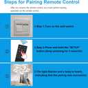 Remote Control for Ceiling Fan with Lights, Compatible with Fan Lights of Models LP-FSD01, LP-FSD02, LP-FSD03, LP-FSD04, LP-FSD05, LP-FSD06, Ceiling Fan with Light Remote Control