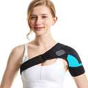Shoulder Brace for Men and Women, Reusable Shoulder Ice Pack Wrap Adjustable Shoulder Strap Sling Compression Sleeve Stability Support for Arms Tendonitis, Dislocation, Left and Right Rotator Cuff Arm Joint Pain Relief- Hot/Cold Therapy Cool Gel Wrap
