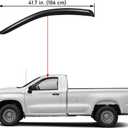 Lightronic Extra Durable Outside-Mount Auto Vent Window Visor, Fit 2019-2026 Chevrolet Silverado & GMC Sierra 1500, 2022 Silverado 1500 LTD & Sierra 1500 Limited, Regular Cab, UV Protect, Smoke, 2-Pcs