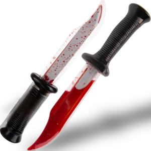 ArtCreativity Bleeding Toy Knife Prop - 13" Fake Knife with Dripping Blood Effect - Realistic Horror Costume Accessory for Cosplay, Pranks, Stage Performances, Themed Parties, Haunted Scenes Decor