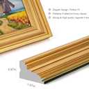 21x28 Frame, Transitional Modern Picture Frames, Gold Vintage Photo Frame, 21x28in