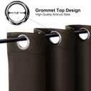 ChrisDowa Grommet Blackout Curtains for Bedroom and Living Room - 2 Panels Set Thermal Insulated Room Darkening Curtains (Brown, 38W x 54L)