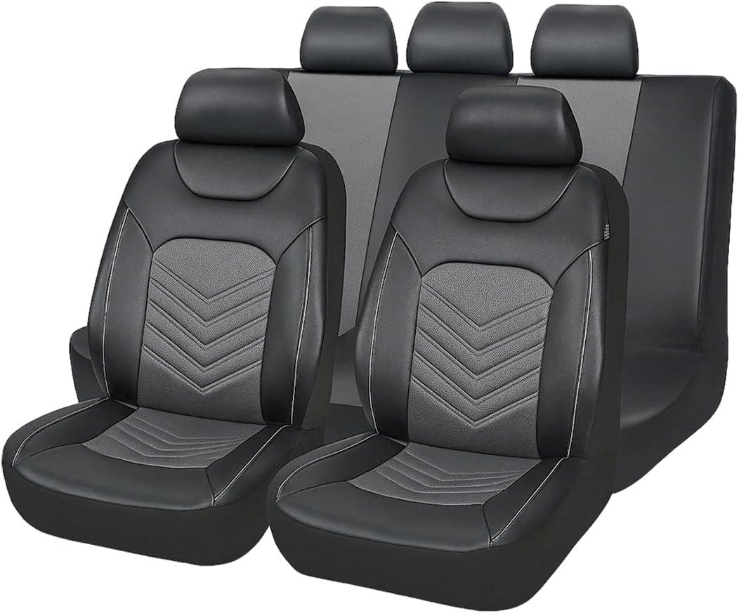 Car Seat Cover Full Set, Comfortable Breathable 5D Mesh Fabric Vehicle Seat Cover, Airbag Compatible Automotive Interior Chair Protecter, Universal for SUV Sedan Truck