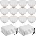 12 Pcs Winter Plant Covers Freeze Protection 39.4x23.6 Inch Horizontal Shrub Tree Rose Plant Protection Bags Frost Blanket with Drawstring for Fall Winter Outdoor Garden Planting (White)