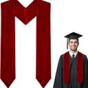 70" Velvet Graduation Stole Sash, Maroon/Royal Blue/Gold Stole Sash for Graduation Ceremony Party Accessories