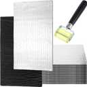 30 Pcs 196 Mil (5mm) Car Sound Deadening Mat Hood Insulation Pad with Rubber Roller, Automotive Deadener Self Adhesive Heat Sound Insulation Material for Cars Hood Ceiling Door, 15.7 x 9.8 inch