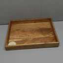 Kaizen Casa |Wooden Rectangular Serving Tray, Wood Plate, Tea/Drink Platter, Dinner Serving Tray, Snack Tray |Size_16" x 12" x 2 |Home Restaurants Coffee, Food, Breakfast, Dinner Dcor