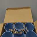 Rustic Vase for Table Centerpieces 4.33 Inch Small Petite Flower Vase with Twine Bow Vintage Farmhouse Decor for Wedding Reception Dining, Home Galvanized Metal Buckets(Haze Blue,12 Pcs)