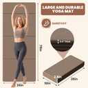 Stepwaver Foldable Fitness Yoga Mat, 0.4” (10 mm) Extra Thick -75” x 26”