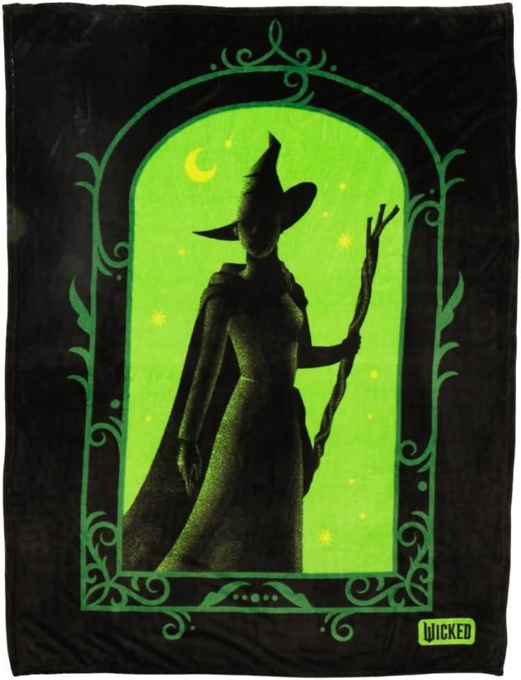 Collectibles Wicked Elphaba Bedding Super Soft Cozy Throw, 46 in x 60 in, (Officially Licensed Product) by Franco