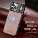 for iPhone 17 Pro Max Case Compatible with Magsafe, Strong Magnetic PU Leather Slim Protective Cover Phone Cases for iPhone 17 Pro Max 6.9" Rose Pink