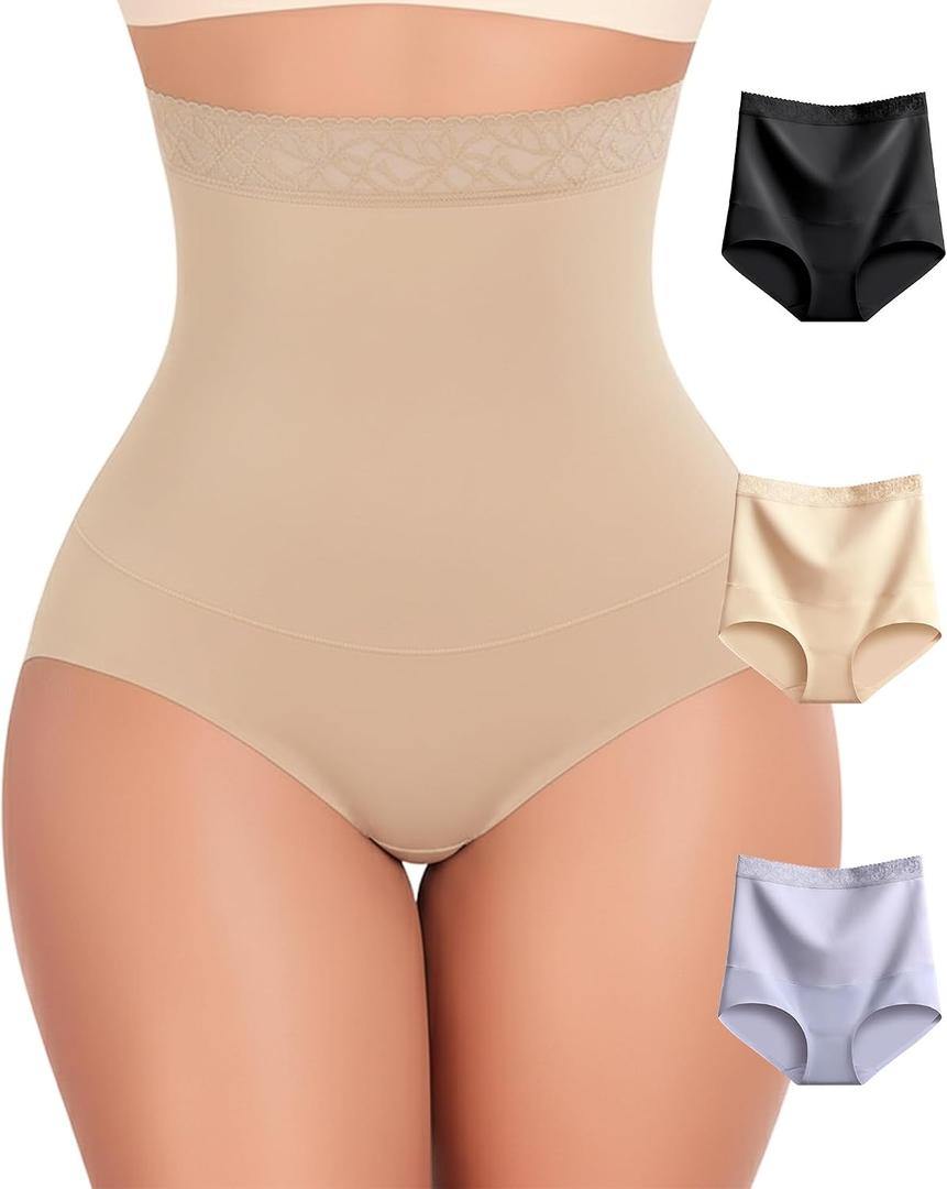 FINETOO Womens Tummy Control Shapewear Underwear High Waisted Seamless Panties Girdle Full Coverage Postpartum Briefs (XXL)