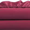 FreshCulture Twin XL Fitted Sheet Only 2 Pack - Hotel Quality Fitted Sheet - Ultra Soft & Breathable - Brushed Microfiber - Deep Pocket - Cooling Fitted Sheets for Twin XL Size Bed (Burgundy)
