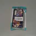 CARLOCA Compatible with Samsung Galaxy S23 Case for Girls Boys Hard Shell Shockproof Protection Non Slip for Samsung Galaxy S23 Fashion Pattern Dark Purple Gold Flowers Stained Glass