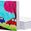 6 Pack 5.2 x 5.2 inch White Blank Hardcover Books for Kids to Write Stories, Unlined Scrapbook and Journal - 18 Sheets/36 Pages Each