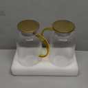 2 PACK Glass Pitcher with Lid and Handle,68 oz/ 2 Liter Vertical Stripes Water Pitcher,Glass Water Carafe for Fridge,Hand Blown Heat Resistant Borosilicate Water Jug for Hot/Cold Drinks