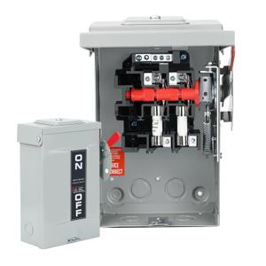 2P 30Amp 110/240V 2 Wire Fusible Heavy Duty Safety SwitchesAc Disconnect Switches BoxQuick Disconnect Safety SwitchEquipped with fuses