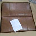 GarveeHome 75 in Futon Sofa Bed Mid-Century Futon Couch, PU Leathe Convertible Sleeper Couch with Adjustable Backrest, Loveseat and Side Pockets for Living Room & Bedroom (Wanult)