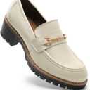 DREAM PAIRS Women's Chunky Loafers, Platform Comfortable Slip-On Dressy Business Casual Shoes 7.5