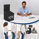 12 Pack Raffle Box Donation Box for Fundraising, Ballot Cardboard Boxes with Slot for Ticket and Removable Header Charity for Collecting Business Card Voting Contes, 6 x 6 x 6 Inch
