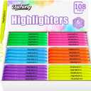 Duchong 108 Highlighters Bulk, Highlighters Assorted Colors, Chisel Tip Dry-Quickly No Bleed Highlighter, Office Classroom Must Have, Back to School Supplies for Teachers(Multicolor)