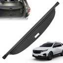 Trunk Cargo Cover for Chevy Equinox GMC Terrain 2018-2024, with Carbon Fiber Texture Ends, Anti - Peeping Retractable Security Shade for Privacy, SUV Accessories (No Equinox EV)