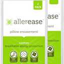 AllerEase 100% Breathable Cotton Pillow Protector for Sleeping, Queen 30" x 20" - 1 Pack of 2,White