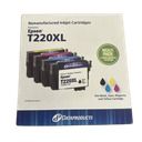 4 Pack New 220XL T220XL Ink for Epson WorkForce Black Color 220 T 220 XL Set