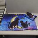 Pillow Case, Cats and Butterfly, Blue, Black, 2 Pack, 28×20"