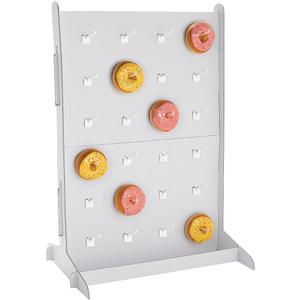 Fun Express Large Cardboard Donut Wall 27" x 20" Donut Display Stand for Weddings Parties Events & Buffets Holds Multiple Donuts Easy to Assemble & Reusable Perfect for Dessert Table 1 Piece
