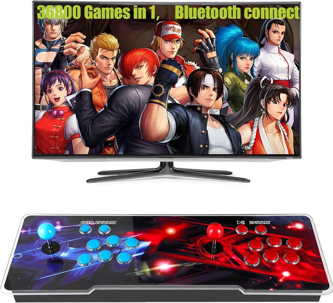 36800 in 1 3D Pandora Box Arcade Games Console with WiFi Function to Download More Games, 4K HDMI Output for TV/PC/Projector, 4 Players, Support Search/Save/Hide/Pause & Favorites List