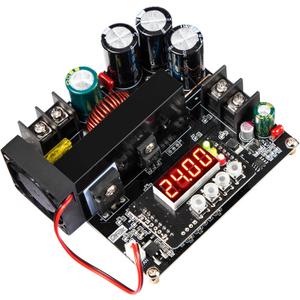 DROK DC Boost Converter 900W, 8-60V to 10-120V 15A Step Up Converter Adjustable Voltage Regulator Output 48V 24V 12V Power Supply with LED Display Cooling Fan