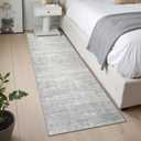 2x6 Runner Rug Non Slip, Washable Rug Runners for Hallways, Grey