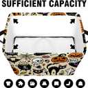Halloween Basket with Handles Spooky Boo Basket Stuffers for Women Girls Boyfriend Mens Large Collapsible Storage Container for Shelves Home Office Toys (3)