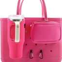 4PCS Organizer Holder for Bogg Bag, Accessories for Bogg Bags, Phone & Cup Holder compatible with Bogg Bag Original (Rose red)