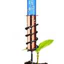 Copper Rain Gauge Outdoor Accurate Rain Gauge Rain Measure Gauge Decorative Rain Gauge Stake for Yard Garden Patio Lawn Orange