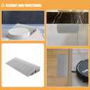 Cabilock Robot Vacuum Threshold Ramp Mat 8.27 Inch Non-Slip Doorway Ramp for Home Use Enhances Sweeping Robot Hill Climbing and Wheelchair Scooter Transition (Gray)