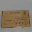 Nekon Key Holder Wall Mount, 8.5 Inch Small Home Decor Wooden Wall Organizer with 4 Hooks and Shelf, Wall Decor for Living Room Entryway Kitchen (Black)