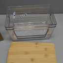 spospo 2 Pack Trash Bag Holder with Bamboo Lid, Stackable Trashbag Dispenser, Extra Large Garbage Bag Holder for Kitchen Laundry Room Under Sink Organization and Storage