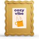 YESKAY 8x10 Picture Frame with Mat for 5x7,Cute Wavy Edge Photo Frame with Real Glass,Wooden Scalloped Frame for Tabletop or Wall Hanging,Yellow,1 Pack