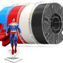 Official CREALITY Hyper PLA RFID Filament 1.75mm 4KG for K2 Plus Combo, High Speed 30-600mm/s 3D Printer Filament, 4Pack(8.8lbs)/Spool Hyper PLA RFID Support CFS,Most 3D Printers,Black& White&Blue&Red