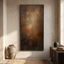 Large Framed Brown Black Abstract Wall Art, Modern Vertical Canvas Prints Paintings Artwork for Walls, Moody Contemporary Pictures Wall Decor for Hallway Living Room Bedroom Dining Room, 30x60 In