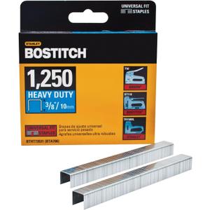 BOSTITCH Staples, Heavy Duty, 3/8 Inch, 1250 Piece (BTHT73531)