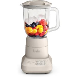 Bella 10 Speed Countertop Blender, Juicer & Smoothie Maker, Fits-anywhere Kitchenware, Slim Flip & Store Design, Dishwasher Safe 48oz Capacity Pitcher & Lid, Stainless Steel Blade, 450 Watt, Oatmilk (6 Cup)