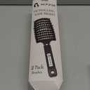 Voremy Magical Brush Detangler 2 Pack, HIPPIH Anti-Static Detangling Brush for Curly Thick Hair, No Pull Hair Brush for Women, Men, Kids, Ultra Detangler Can Add Shine and Smoothing Hair (Red & Black)