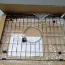 LQS Sink Grid and Sink Bottom Grid, Sink Protector for Kitchen Sinks Stainless Steel 19 1/16" x 13 3/4" with Center Drain Hole for Single Bowl Kitchen Sinks