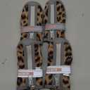 QUMY Dog Shoes for Small Dog, Puppy Dog Boots & Paw Protectors for Winter Snow Day, Summer Hot Pavement, Waterproof in Rain Weather, Ourdoor Hiking, Indoor Hardfloors with Skid-Resistant Sole (size 4: 1.89"x1.51"(L*W), Leopard)